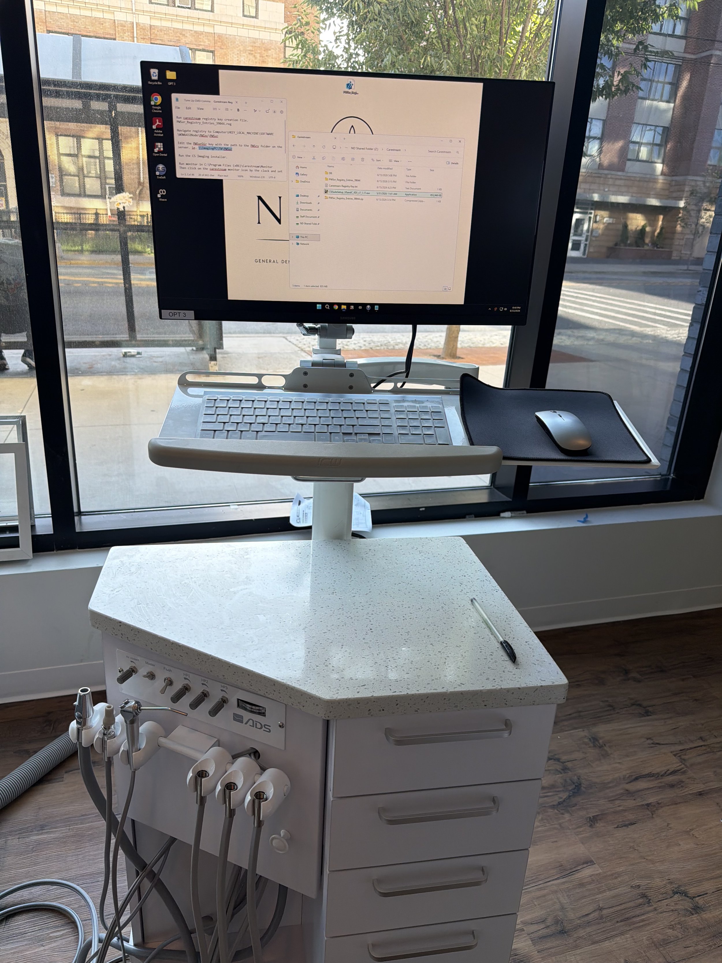 Dental operatory workstation