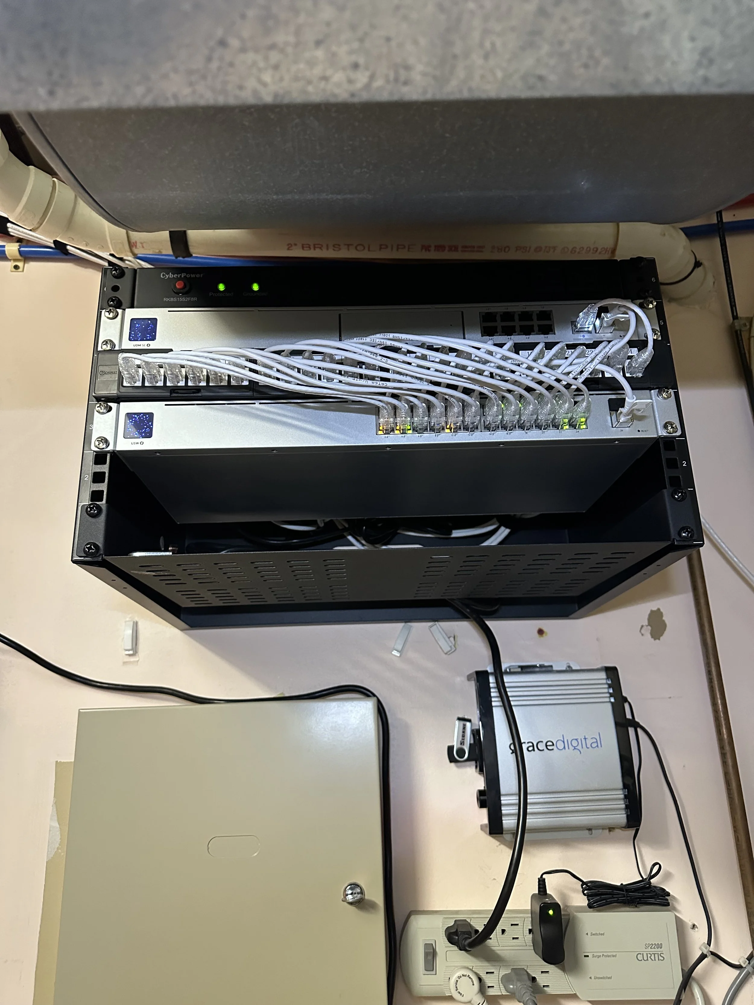Compact network rack