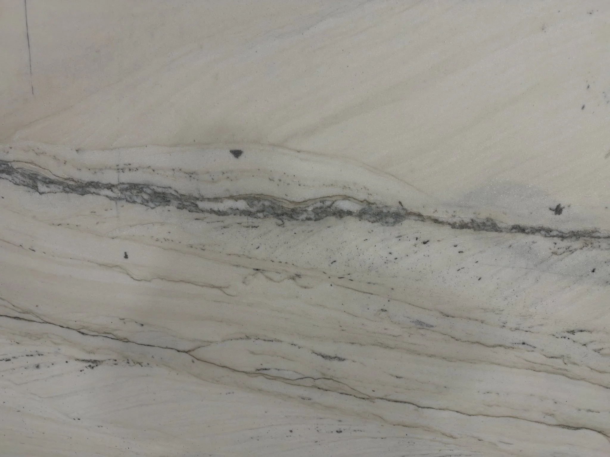 Ivory ribbon veining stone slab detail