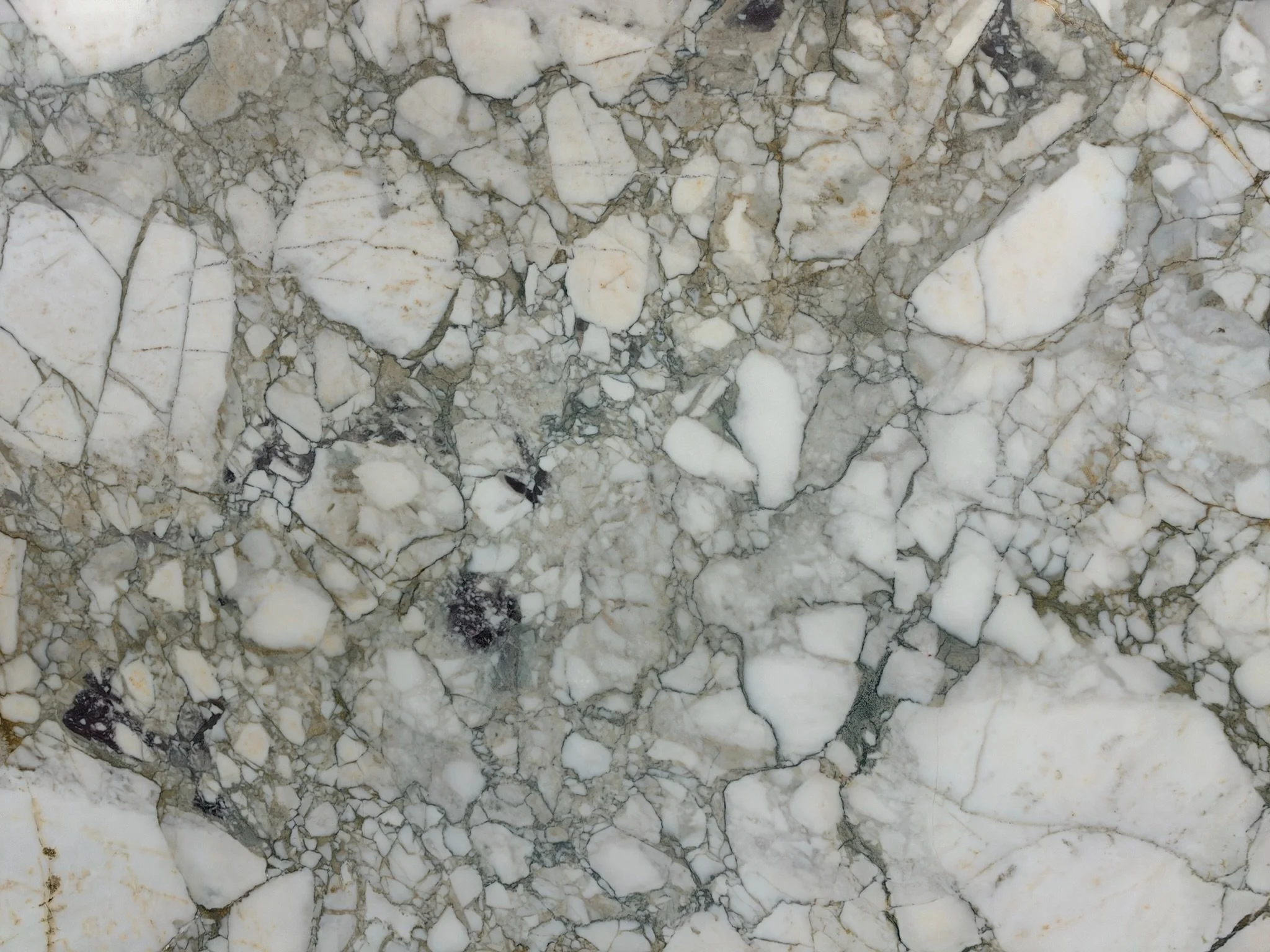 Ivory & sage mosaic stone slab detail