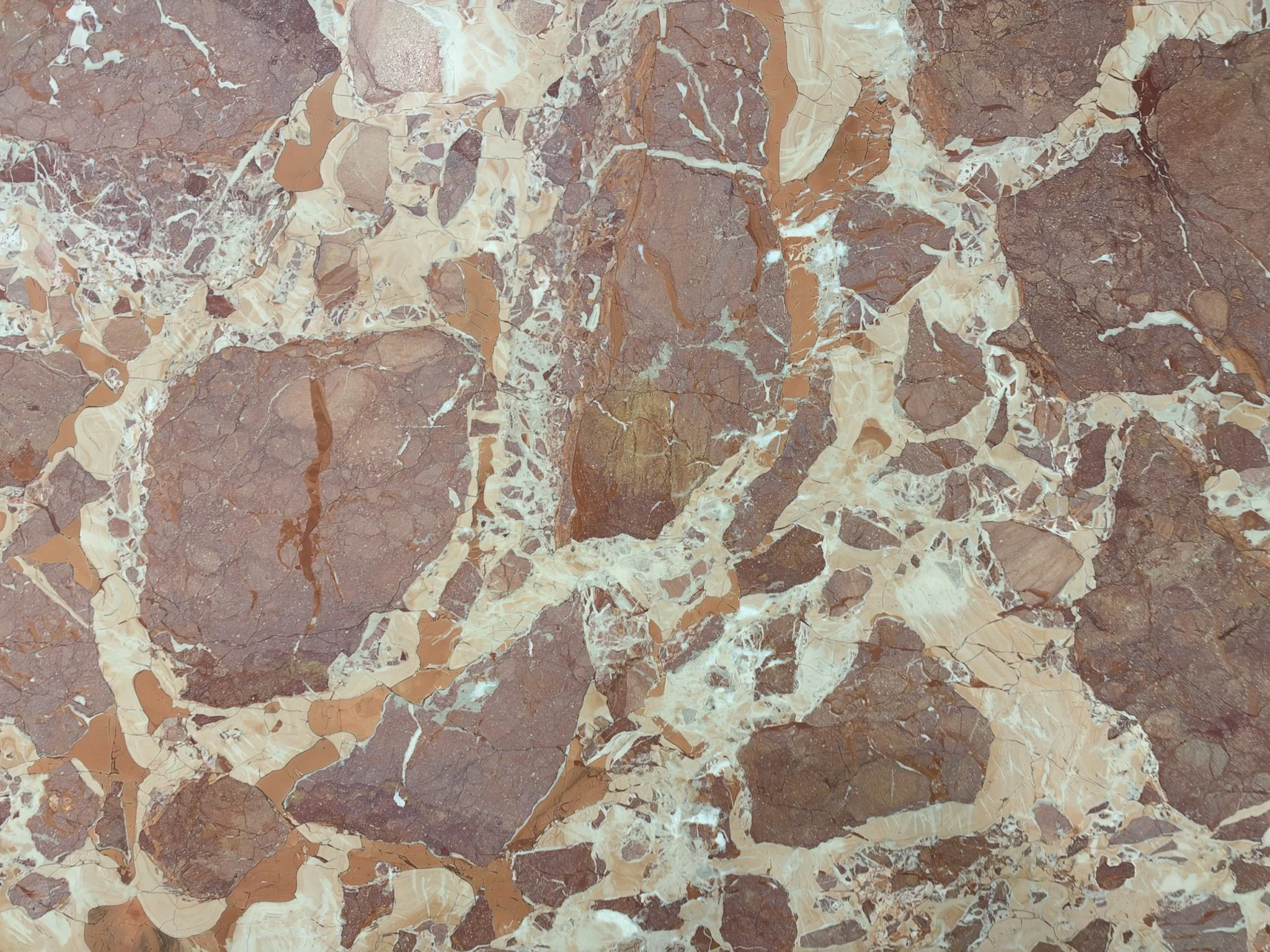 Terracotta & cream stone slab detail