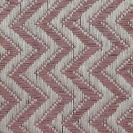 R√°fia ZIGZAG Blanco con Rosa Viejo