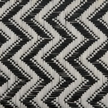 R√°fia ZIGZAG Blanco con Negro
