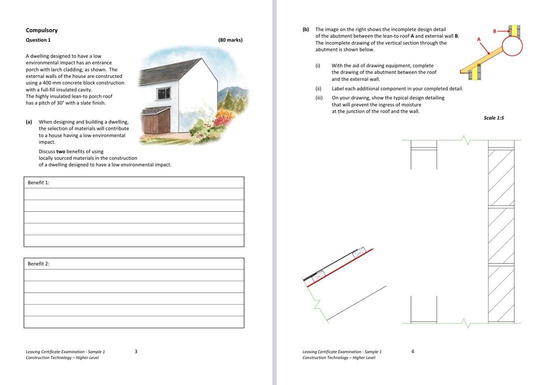Pages 3 and 4 of SEC Higher Level Sample Paper 1