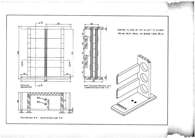 1999 skills test drawing: Rack