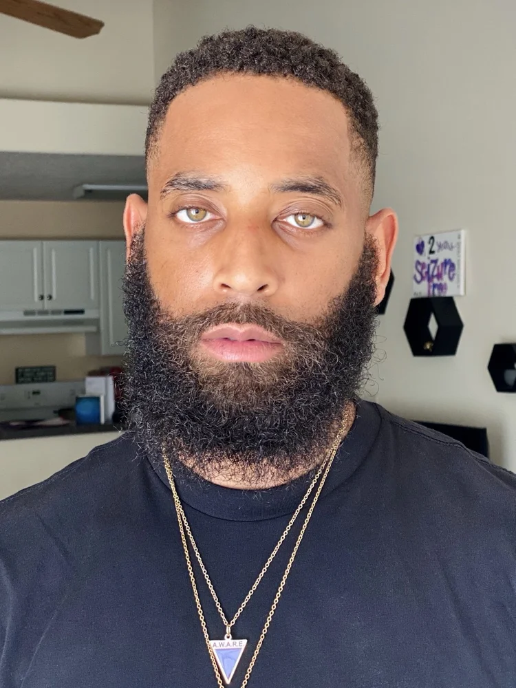 A portrait in black