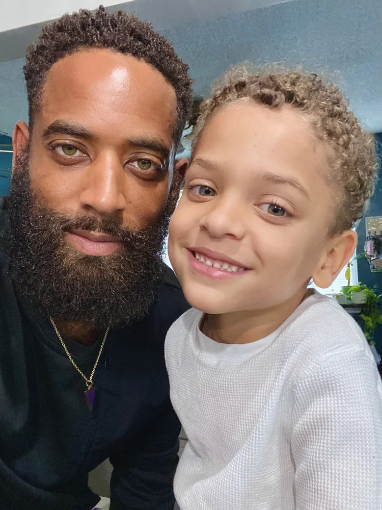 A father and son selfie