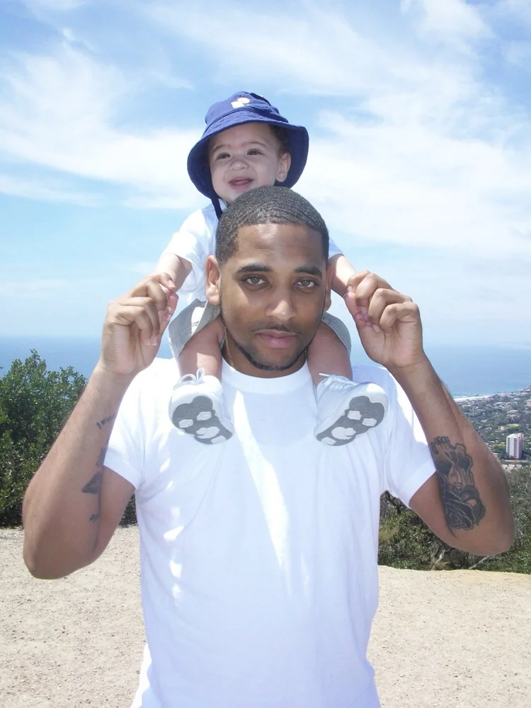 Carrying my son on my shoulders