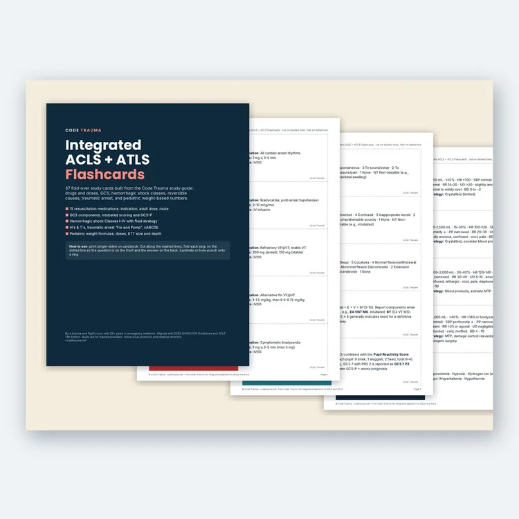 ACLS + ATLS Flashcards