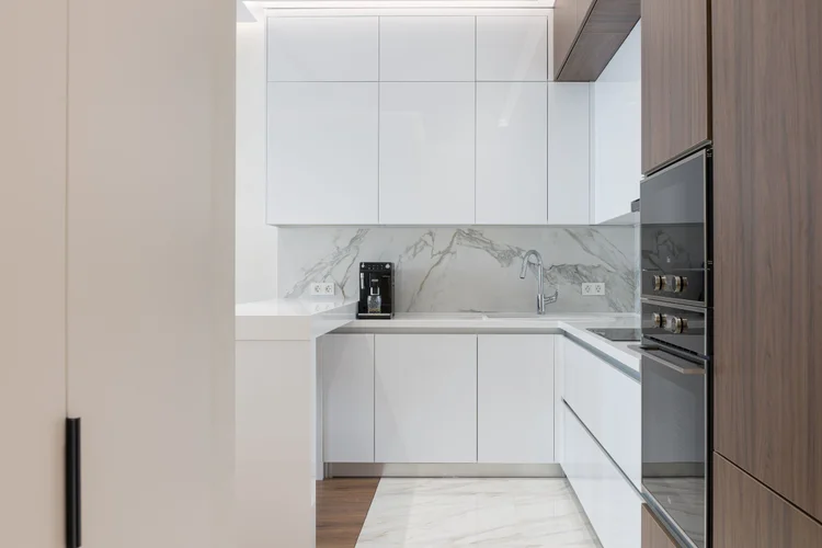 Kitchen flooring, window sills and trim
