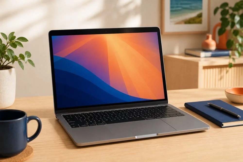 Apple MacBook Pro on a home-office desk