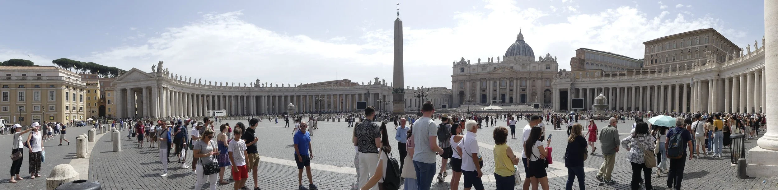 St. Peter's Square — the obelisk, the basilica, the colonnades.