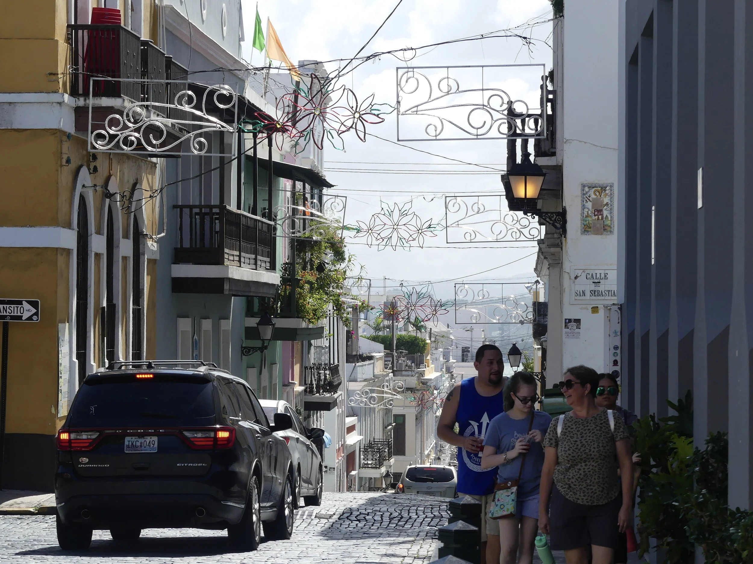 A colorful street in Old San Juan.