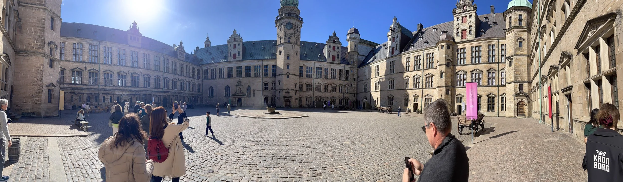 The courtyard at Kronborg Castle, Helsingør.