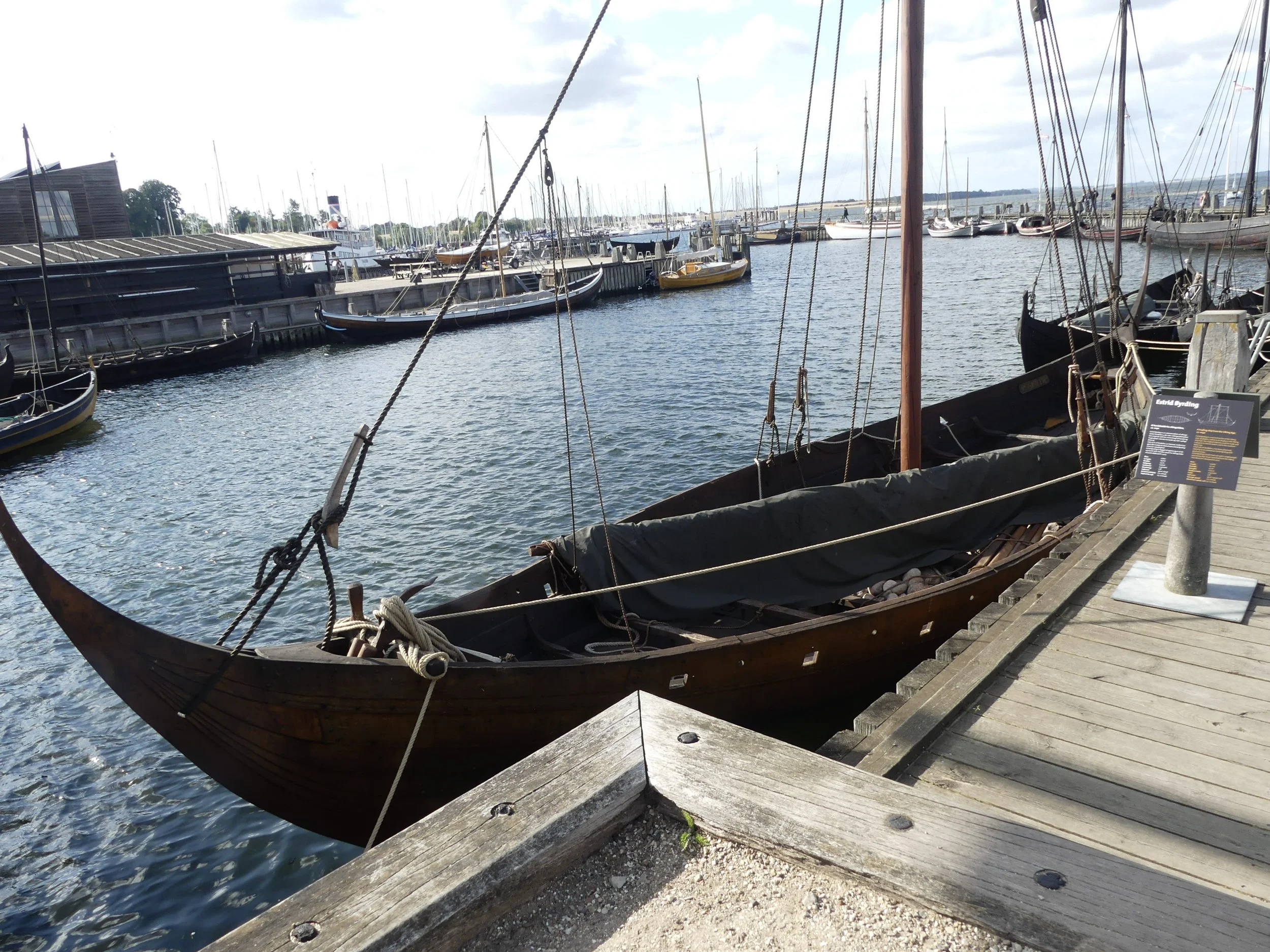 Havhingsten, the reconstructed longship, at the Viking Ship Museum in Roskilde.