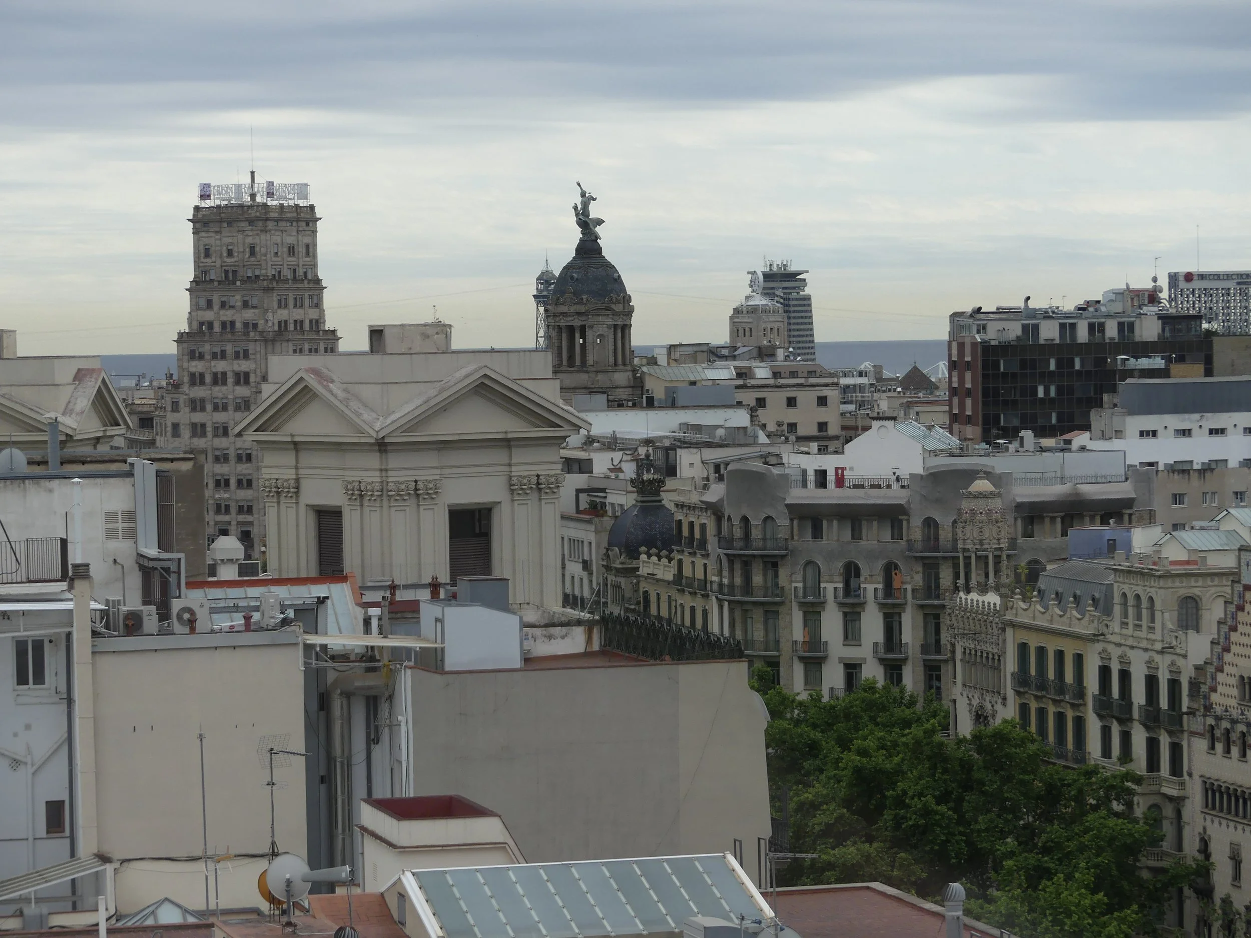 City view with a domed historic building.