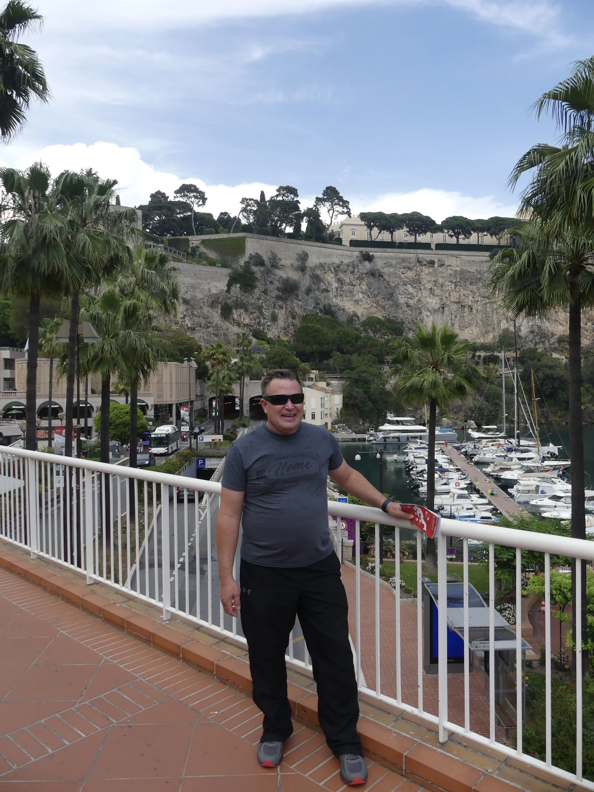 Overlooking the marina with the Prince's Palace rock behind.
