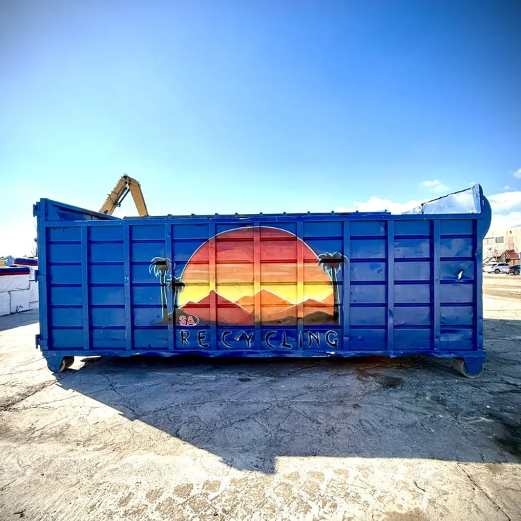 SA Recycling – Logo Container Mural by SoCal Murals, Southern California
