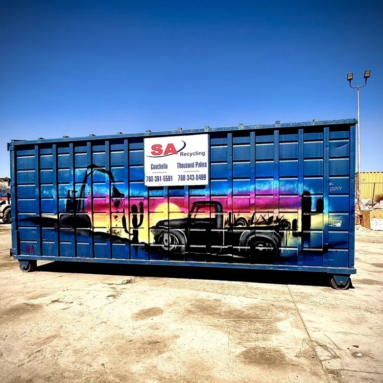 SA Recycling · Coachella – Container Mural by SoCal Murals, Southern California
