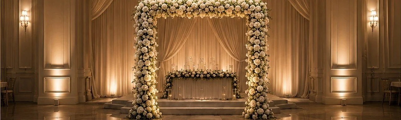 Floral stage and scenic production by Illuminae