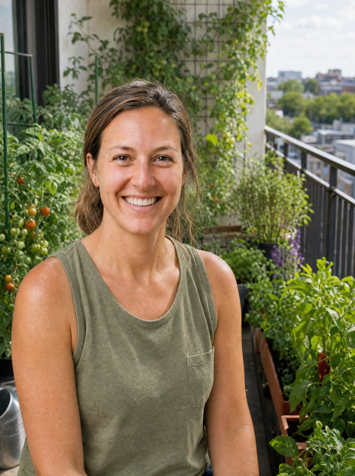 Nia, a balcony gardener