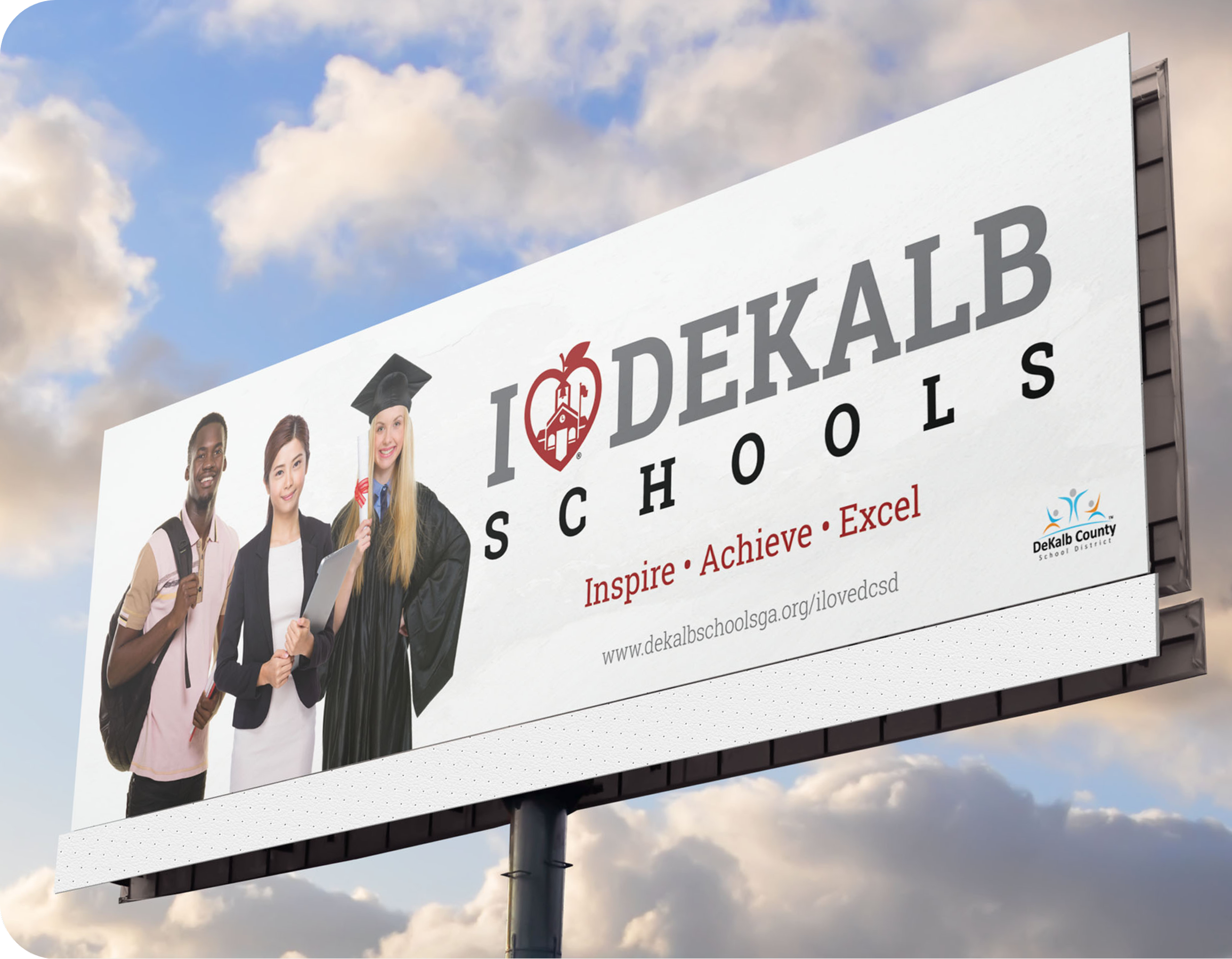 I Love DeKalb Schools billboard campaign