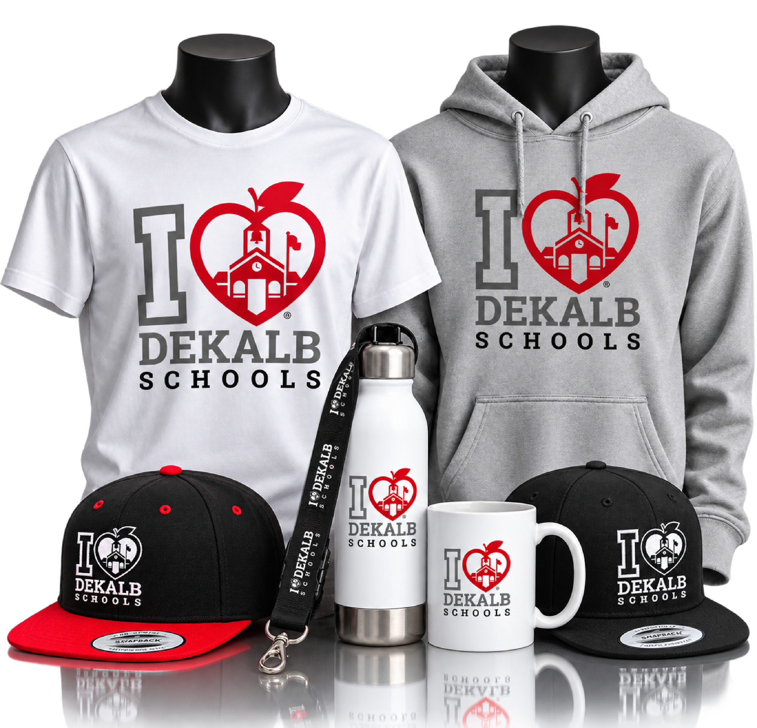 I Love DeKalb Schools campaign merchandise collection