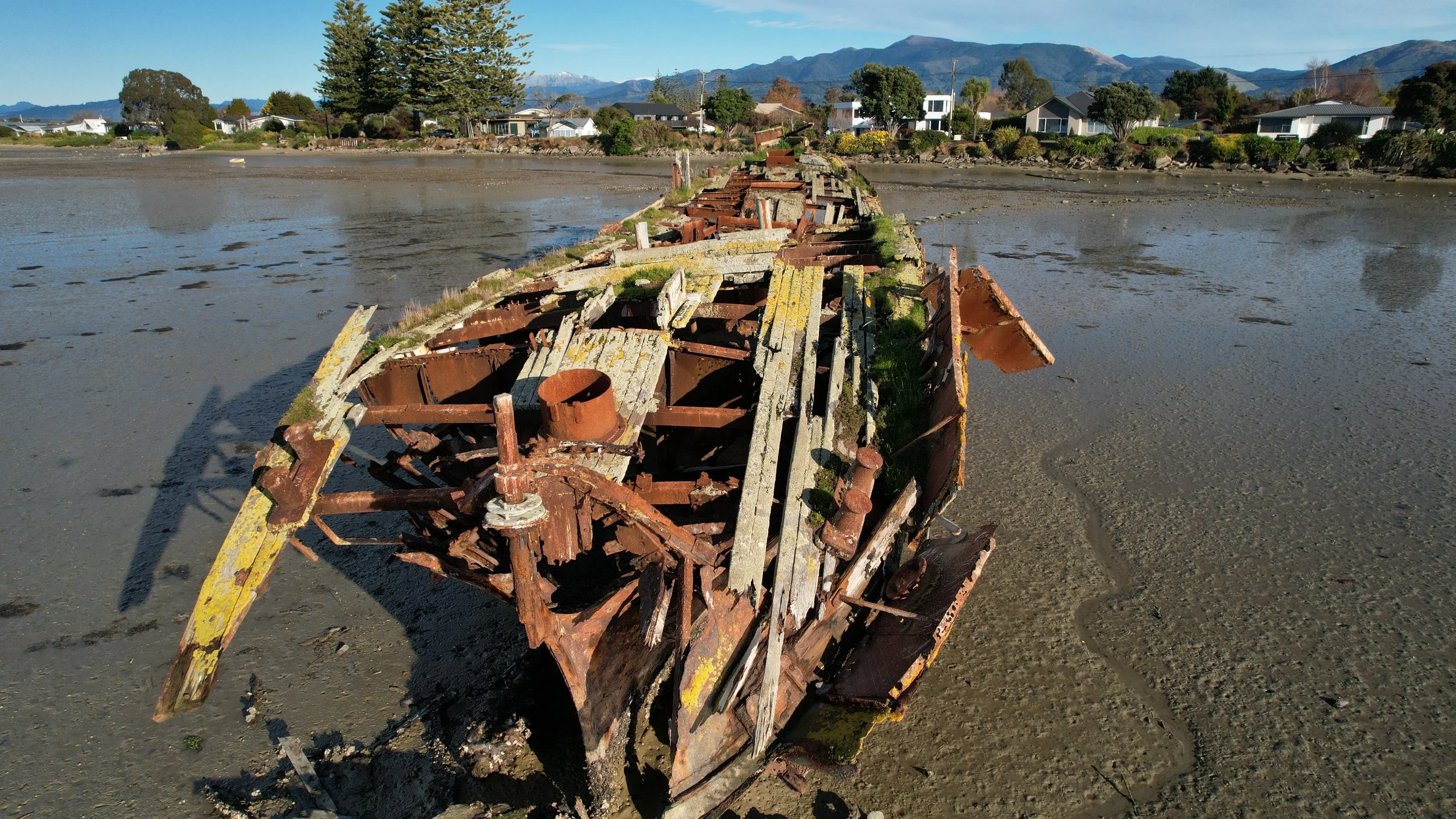 Janie Seddon shipwreck seen from above