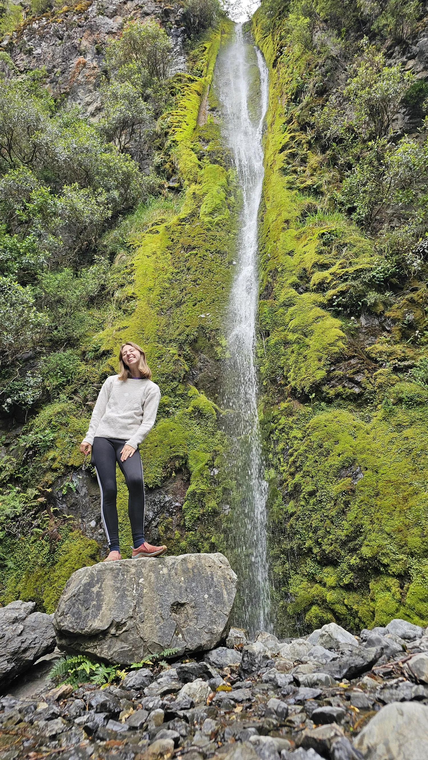 Standing beside Dog Stream Falls