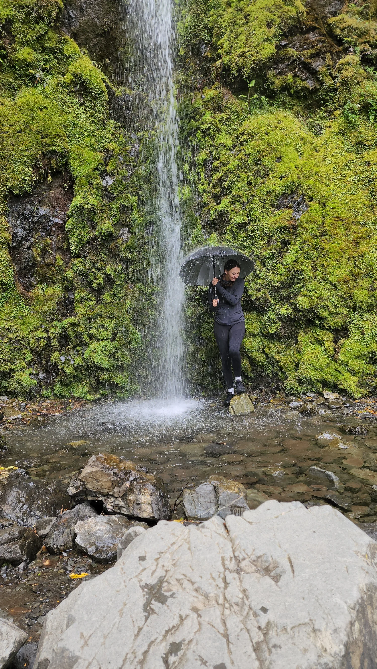 Family member at Dog Stream Falls