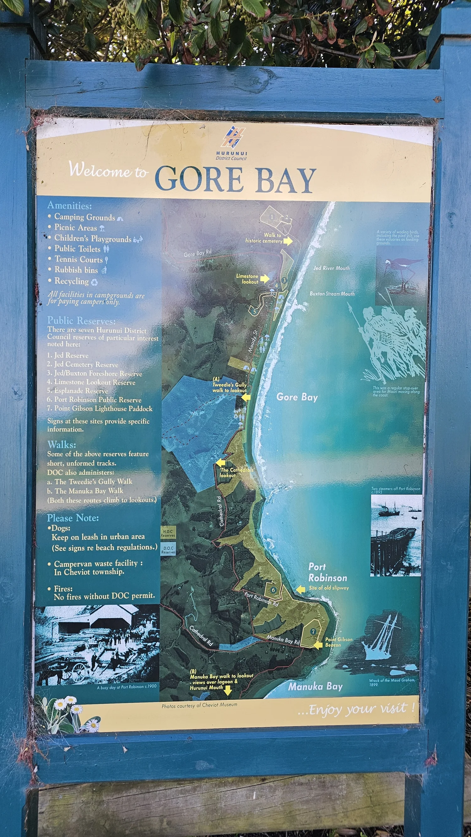 Gore Bay area information map