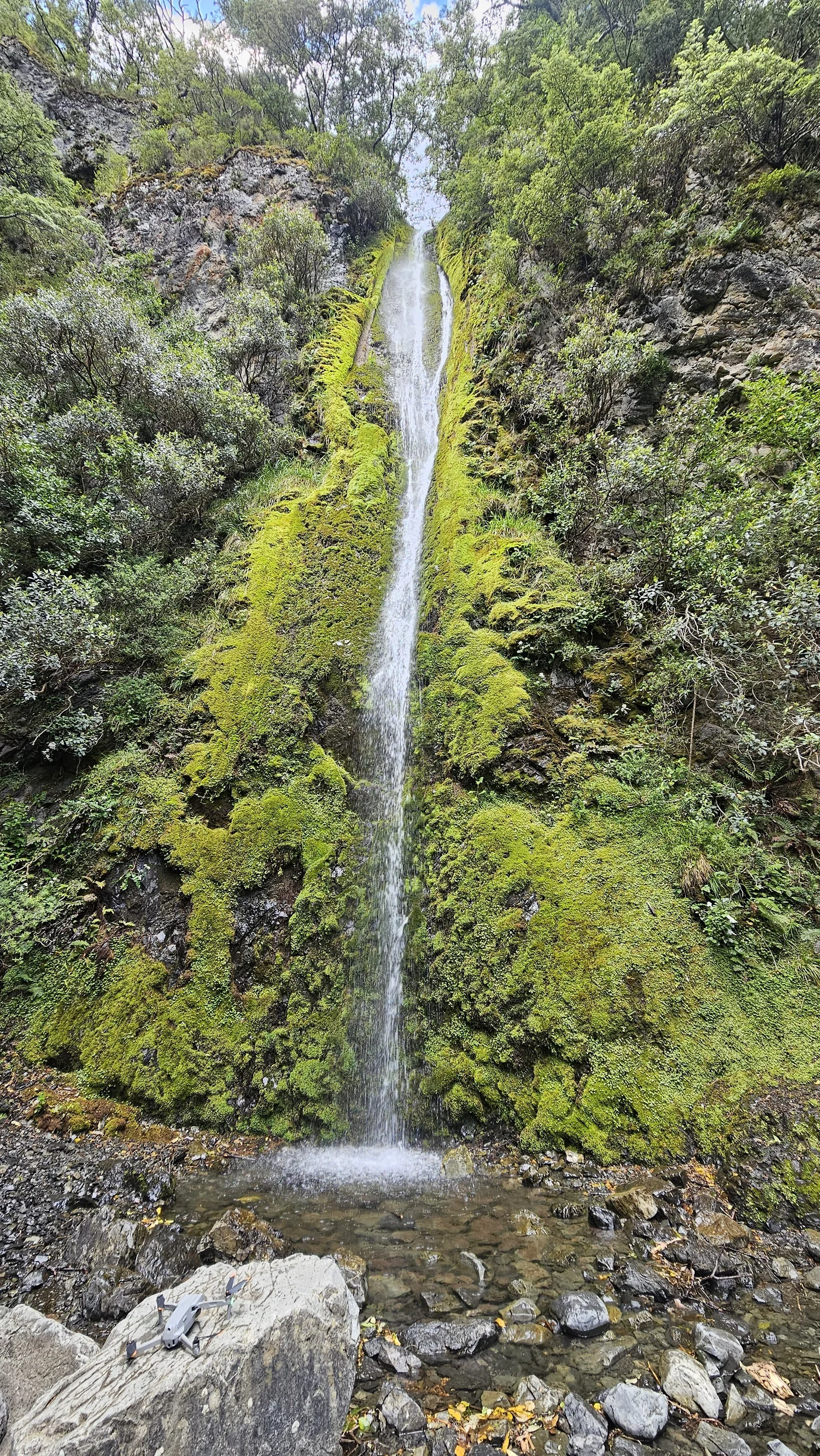 View of Dog Stream Falls from below