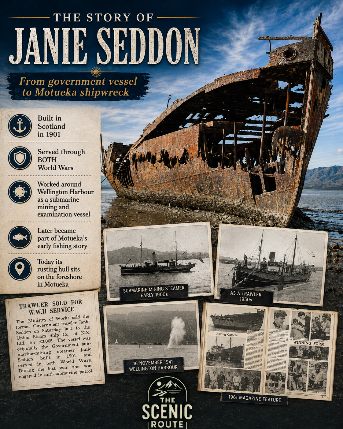 Historic information about the Janie Seddon