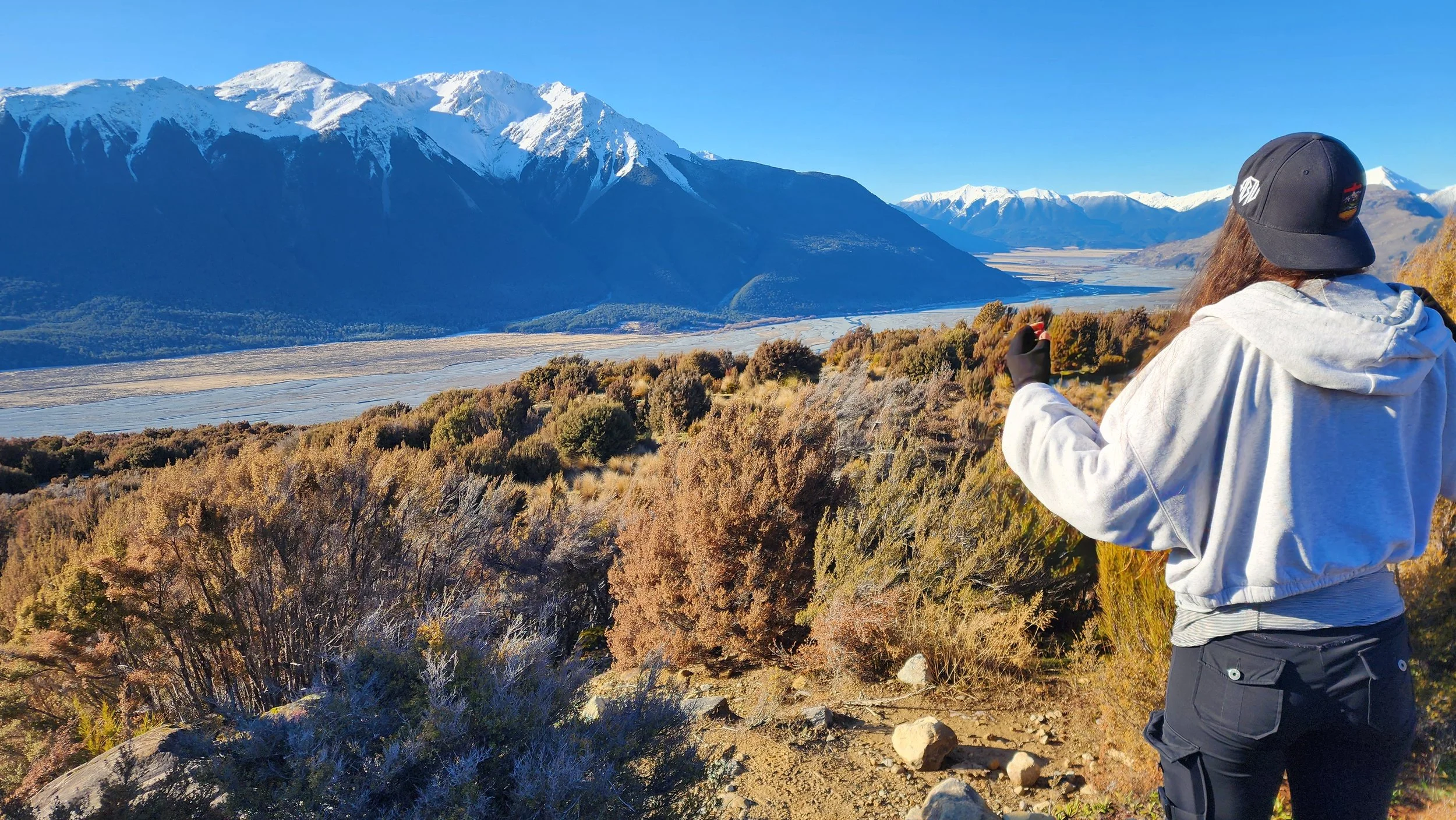 Looking over the Waimakariri Valley from Bealey Spur