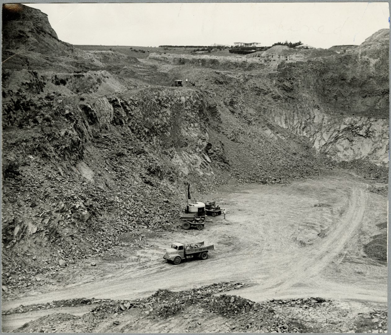 Historic machinery at Halswell Quarry