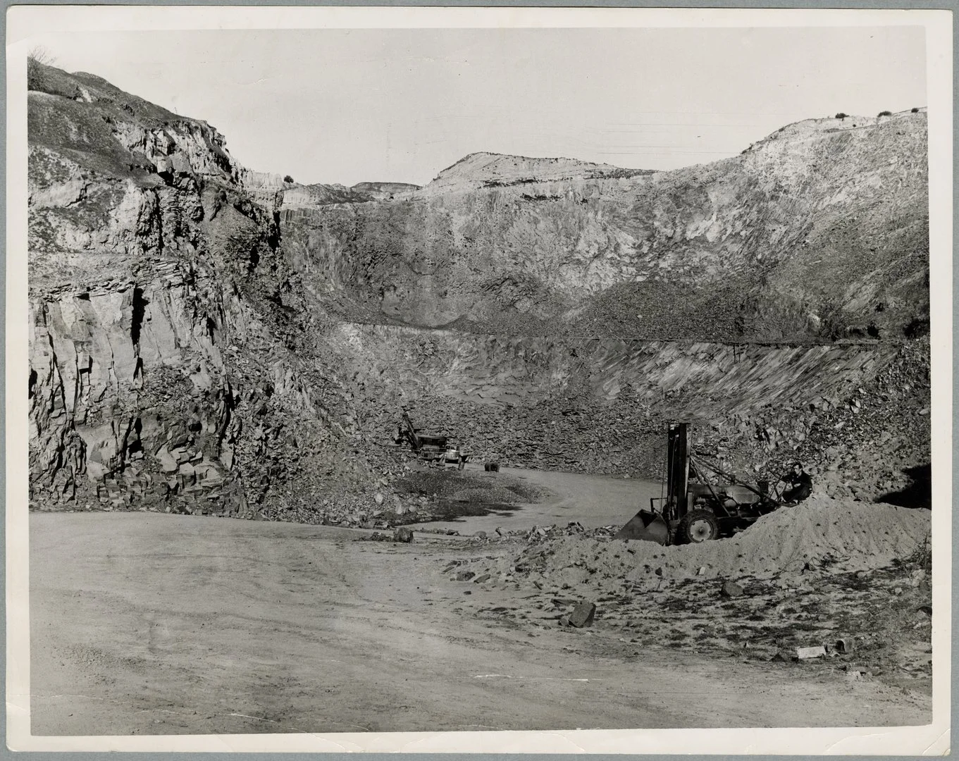 Historic quarry workers and transport at Halswell Quarry