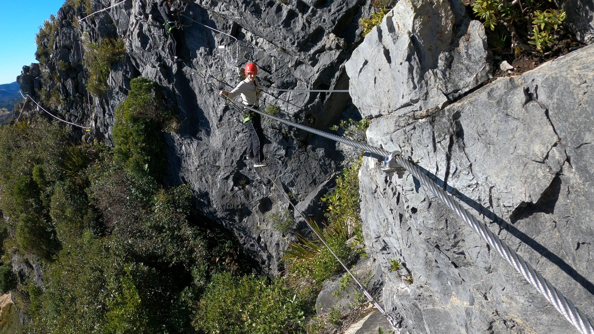 The Scenic Route family on the Tākaka Hill Via Ferrata