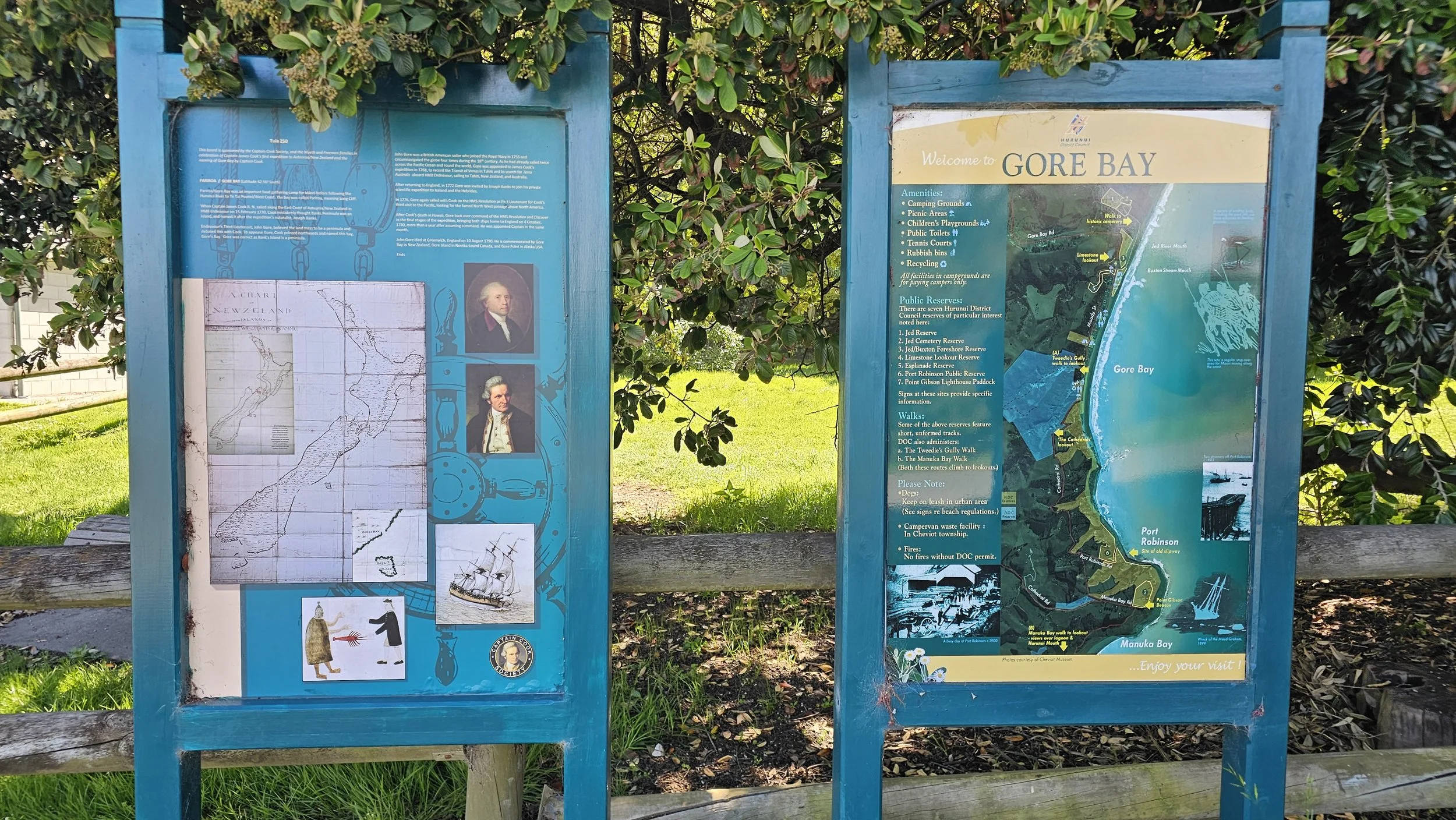 Historic information sign at Gore Bay