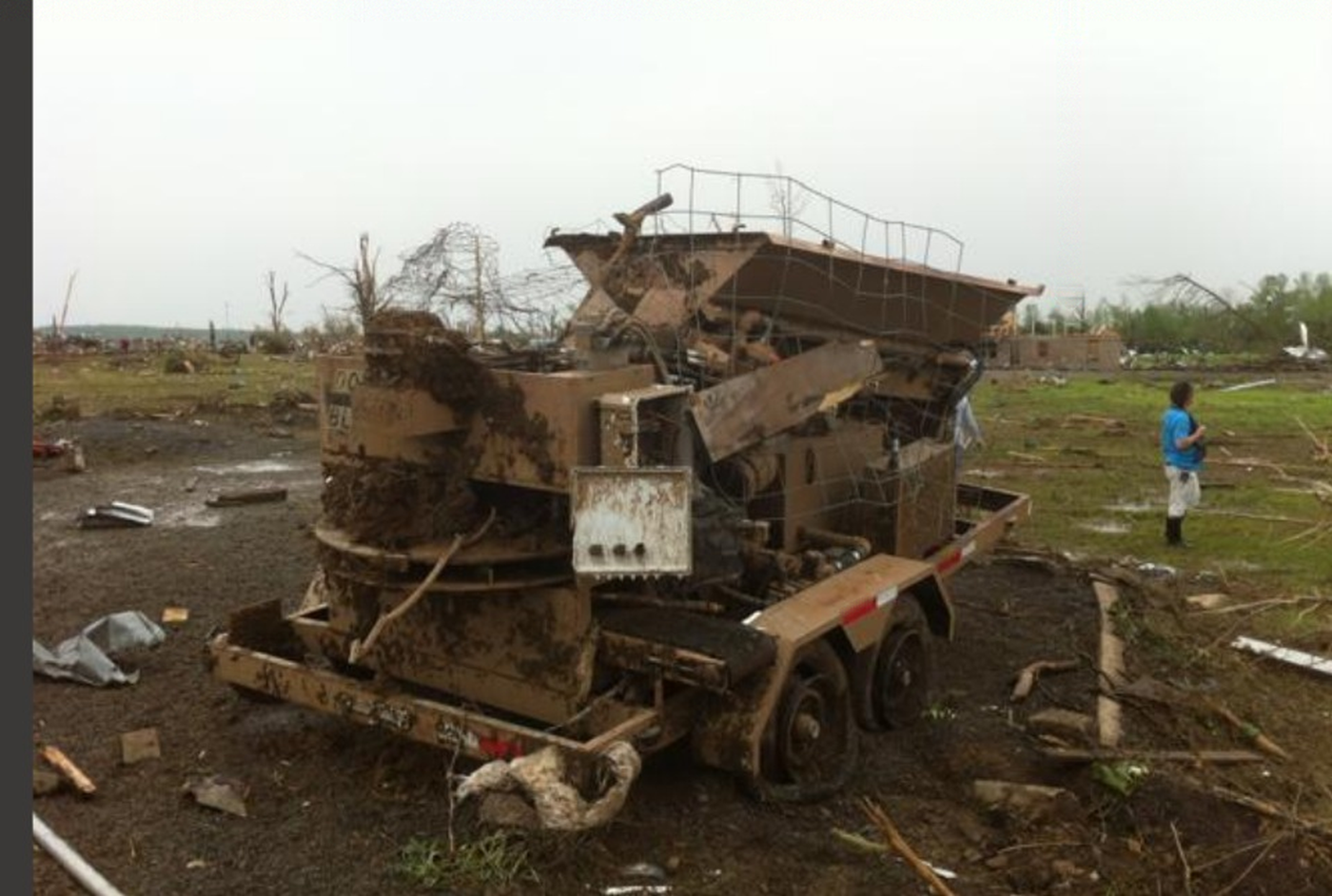 Vilonia site. AECT 5000 press thrown. CEB first floor still standing.
