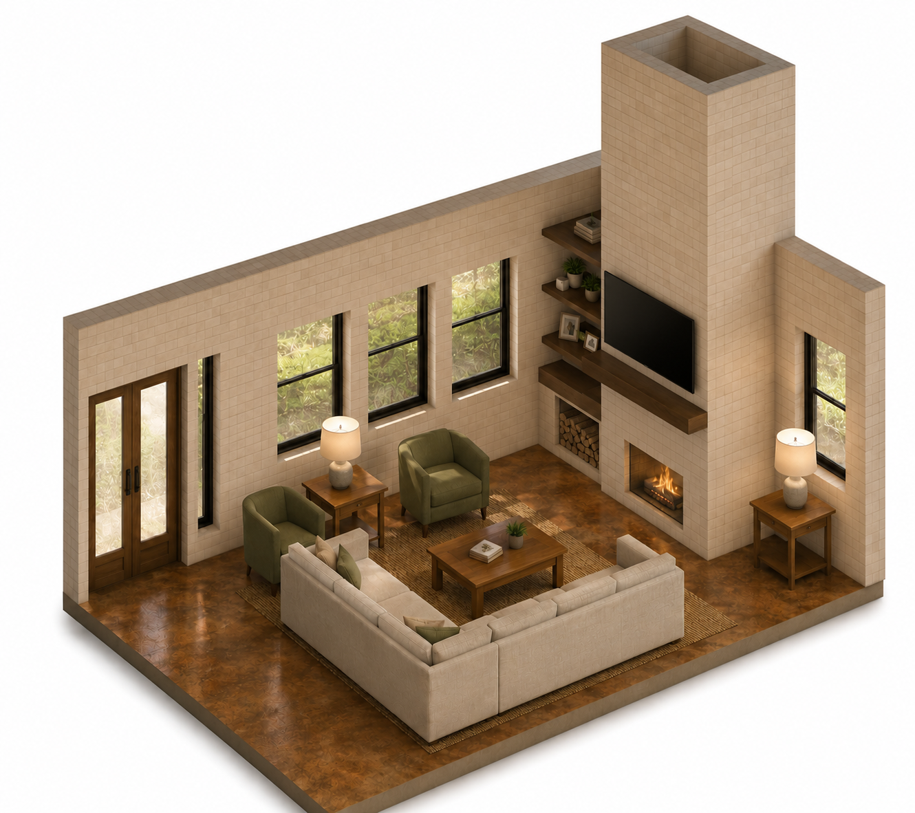 Alpha Haus living interior concept