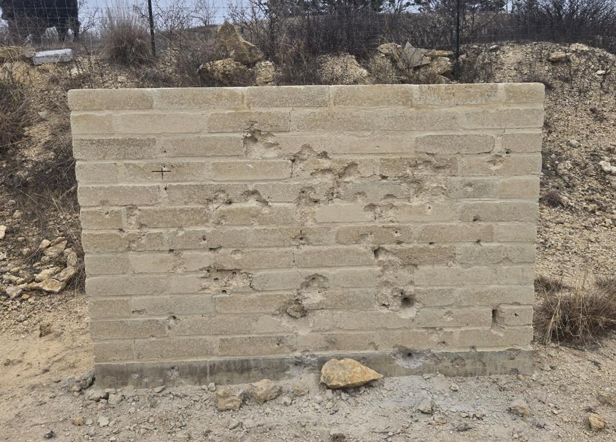 The wall after the test