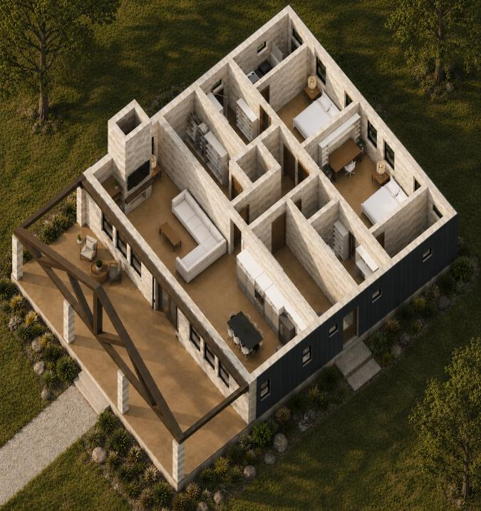 Alpha Haus cutaway
