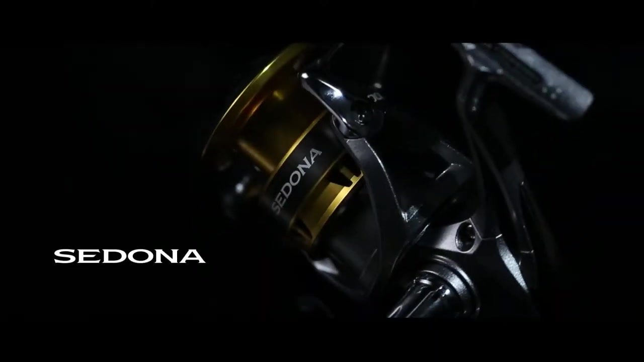 Sedona FI reel in a dark-room product shot.