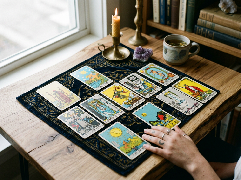 Tarot cards introducing the visual language of tarot
