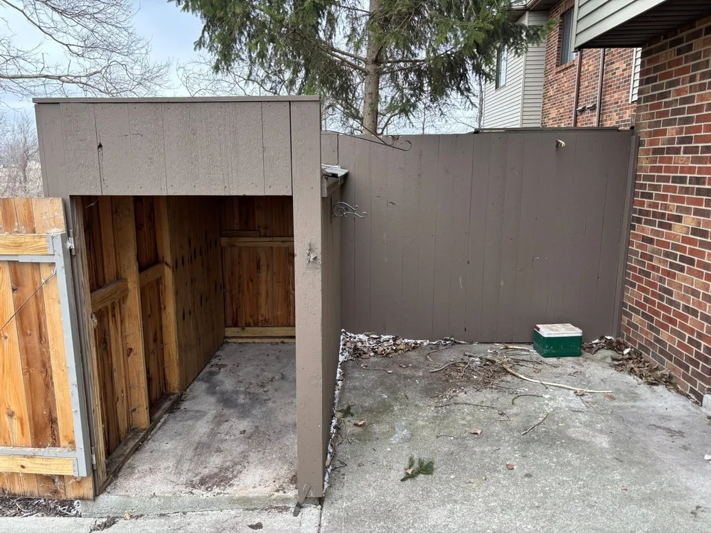 Shed and patio cleanout after