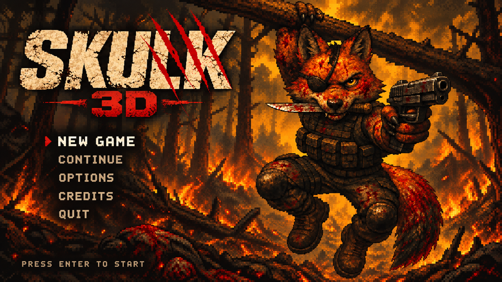 Skulk 3D game title-screen development artwork