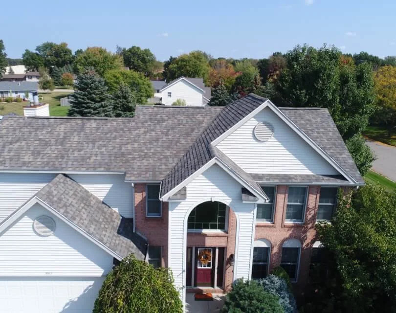 A classic look in gray. Fiberglass/asphalt roof example with a neutral gray shingle appearance.