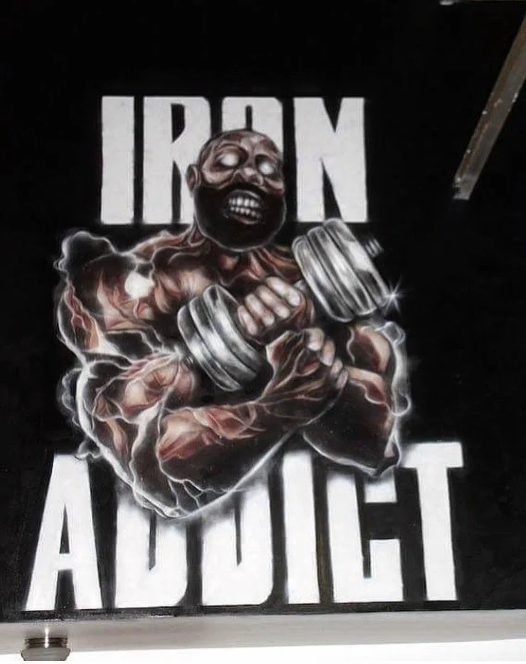 Iron Addict mural