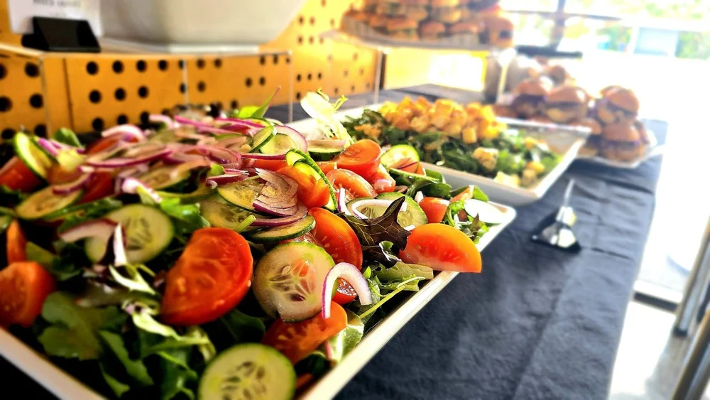 Garden salad on a buffet table