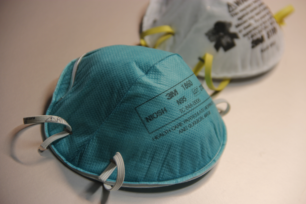 N95 respirator masks used as protective equipment